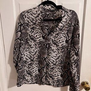 Snake skin print blouse